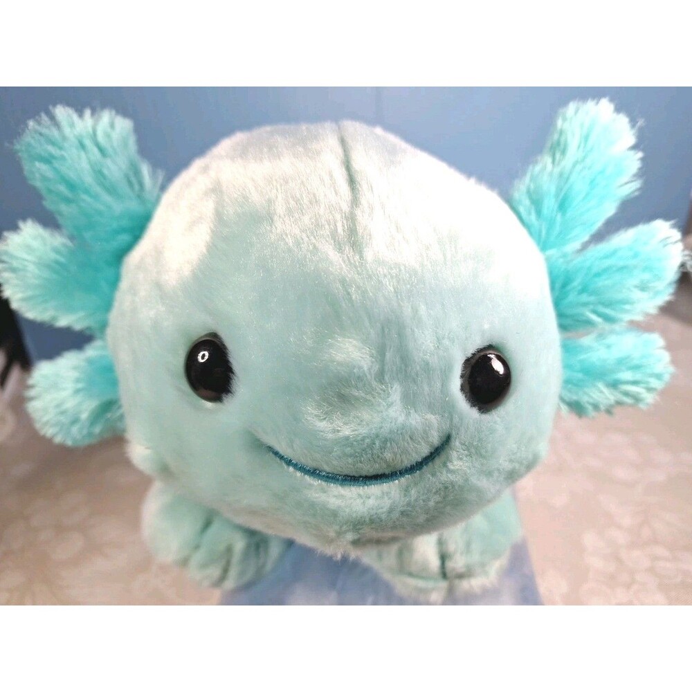 Build A Bear Workshop Exclusive Mint Blue Axolotl Plush Stuffed Animal 18" EC